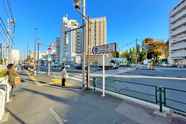 周辺道路①（不忍通り）
