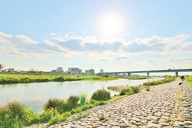 多摩川河川敷