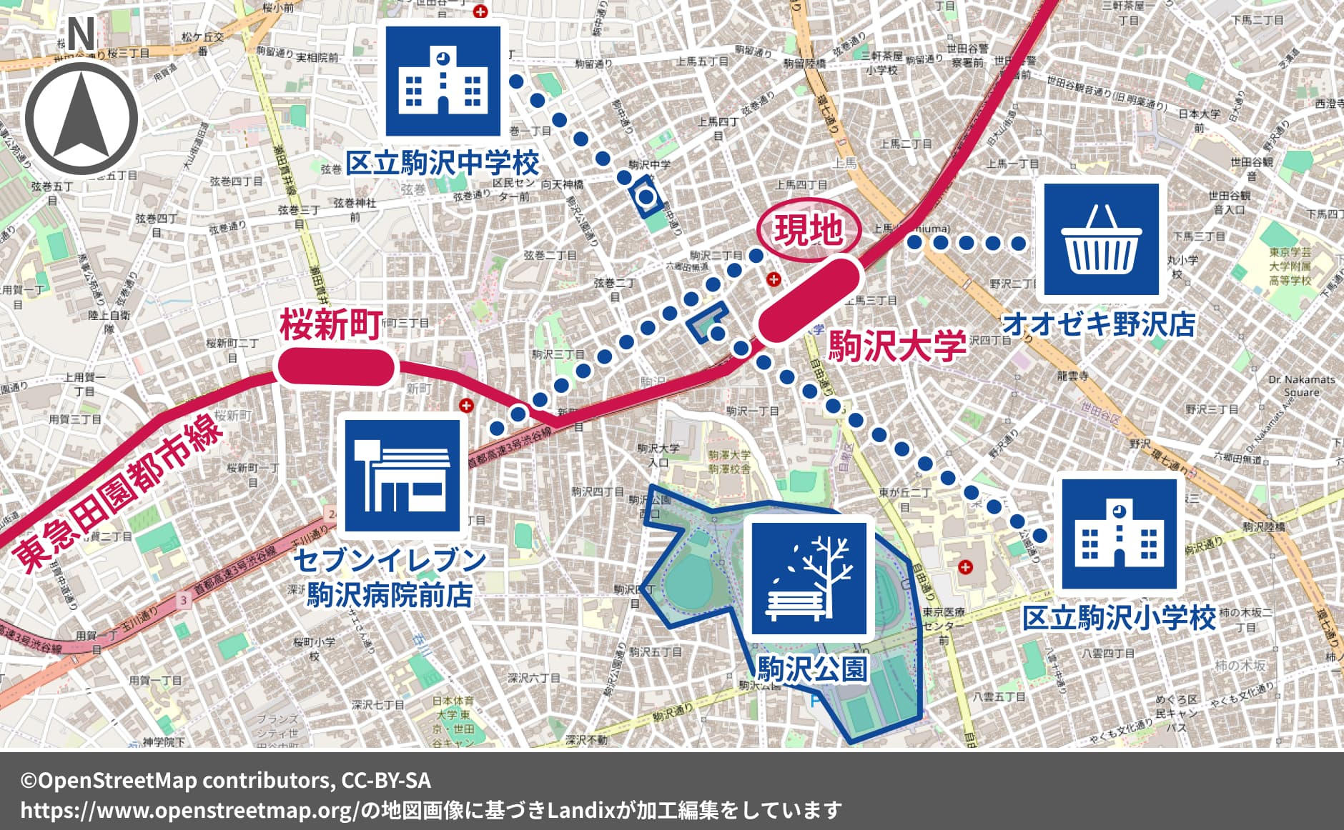 緑と都市の間に住まう、上馬の私邸地 1枚目