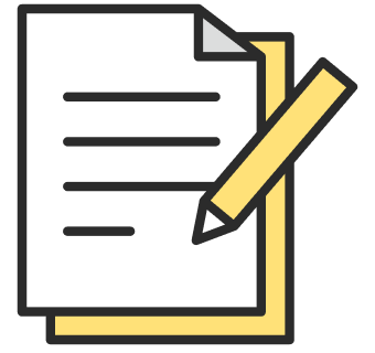 書類にサインするイラスト